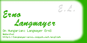 erno langmayer business card
